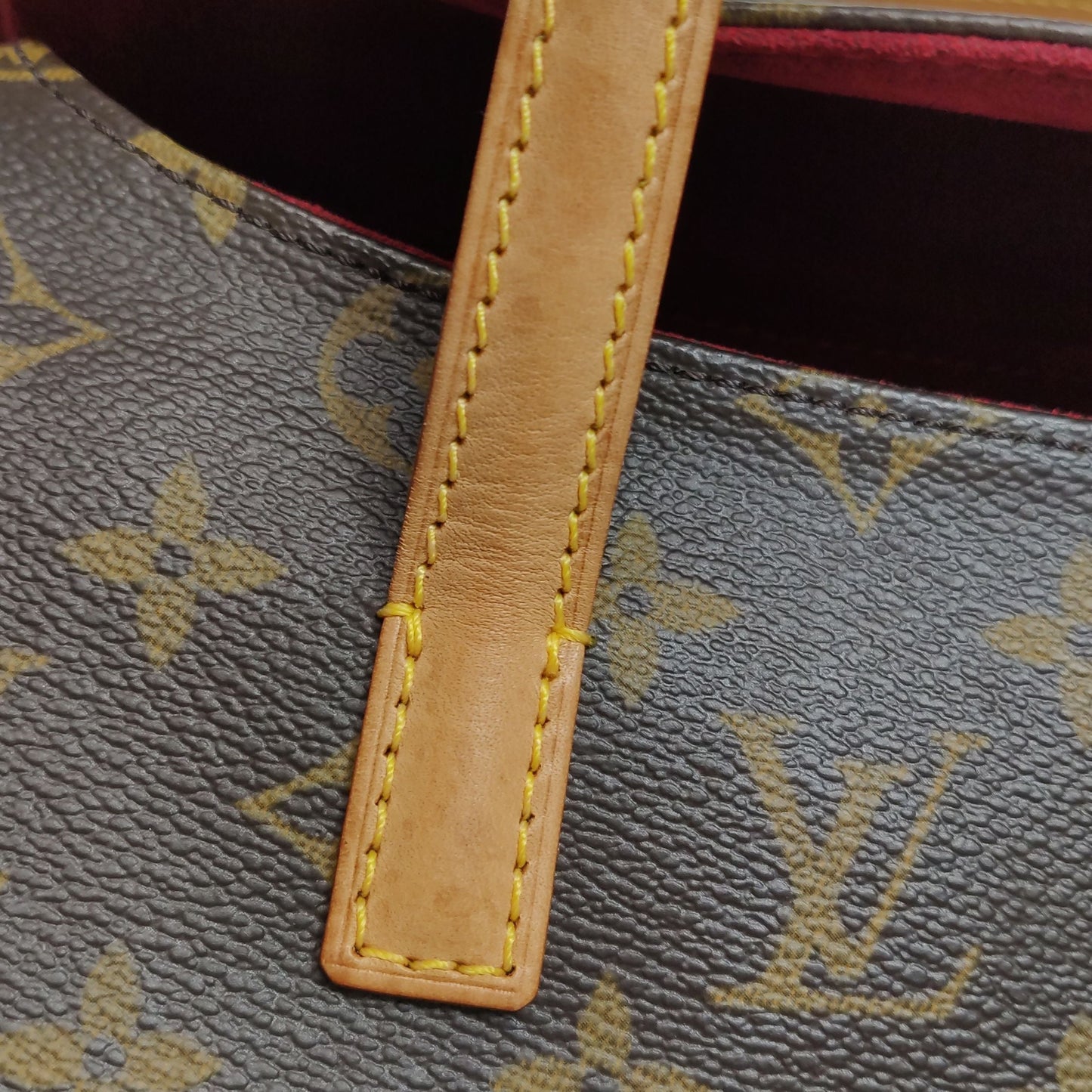 Preloved GLM-Sonatine Baguette Small Vegetable Tanned Leather Monogram Flap Shoulder Bag 250516781194733