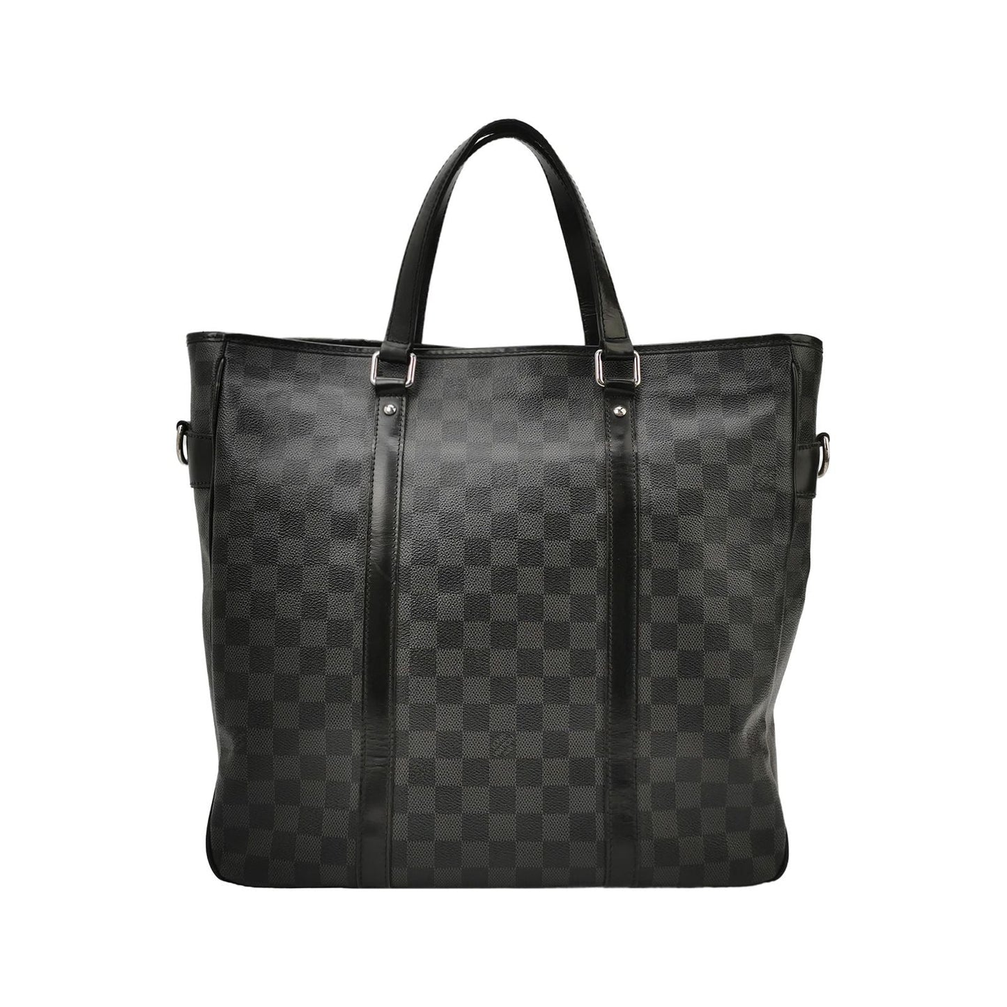 Preloved GLM-Tadao Leather Checkerboard Briefcase Handbag 250514781192618