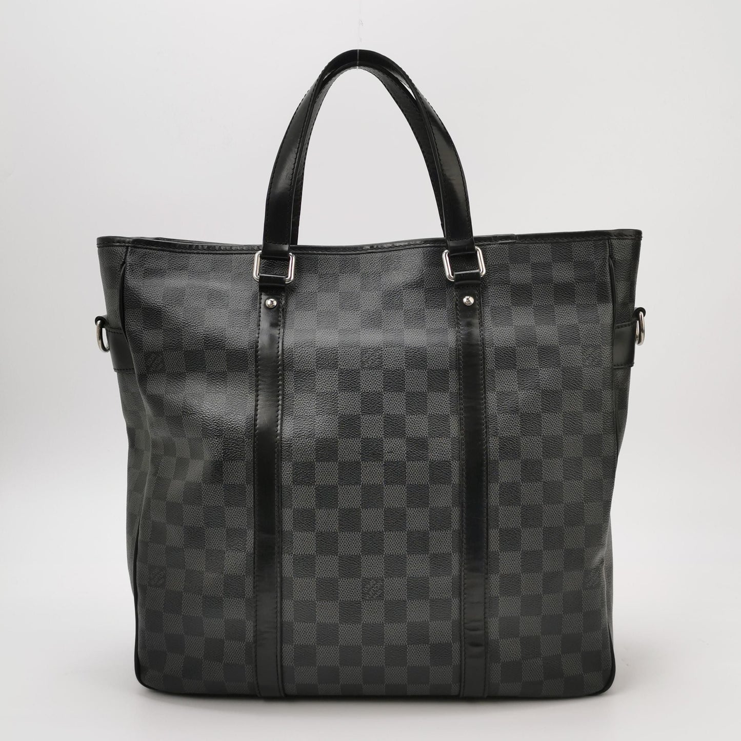 Preloved GLM-Tadao Leather Checkerboard Briefcase Handbag 250514781192618