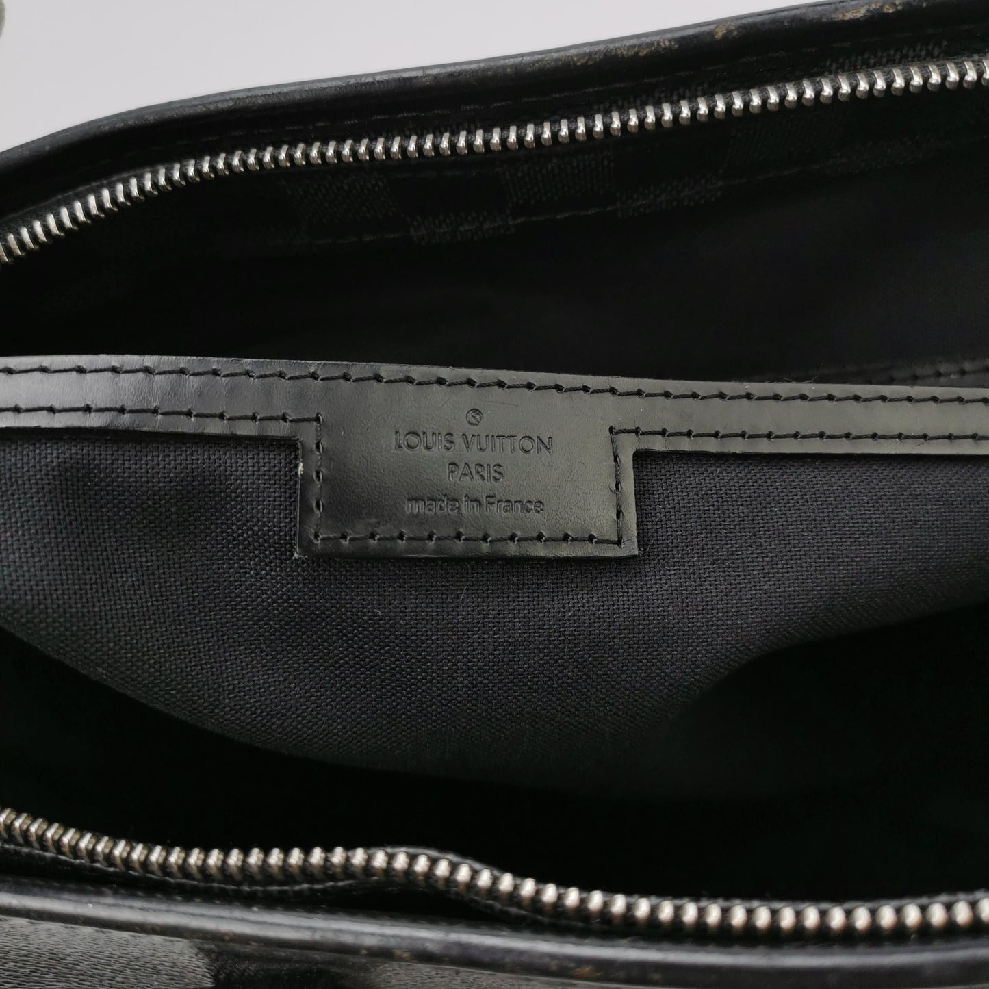 Preloved GLM-Tadao Leather Checkerboard Briefcase Handbag 250514781192618
