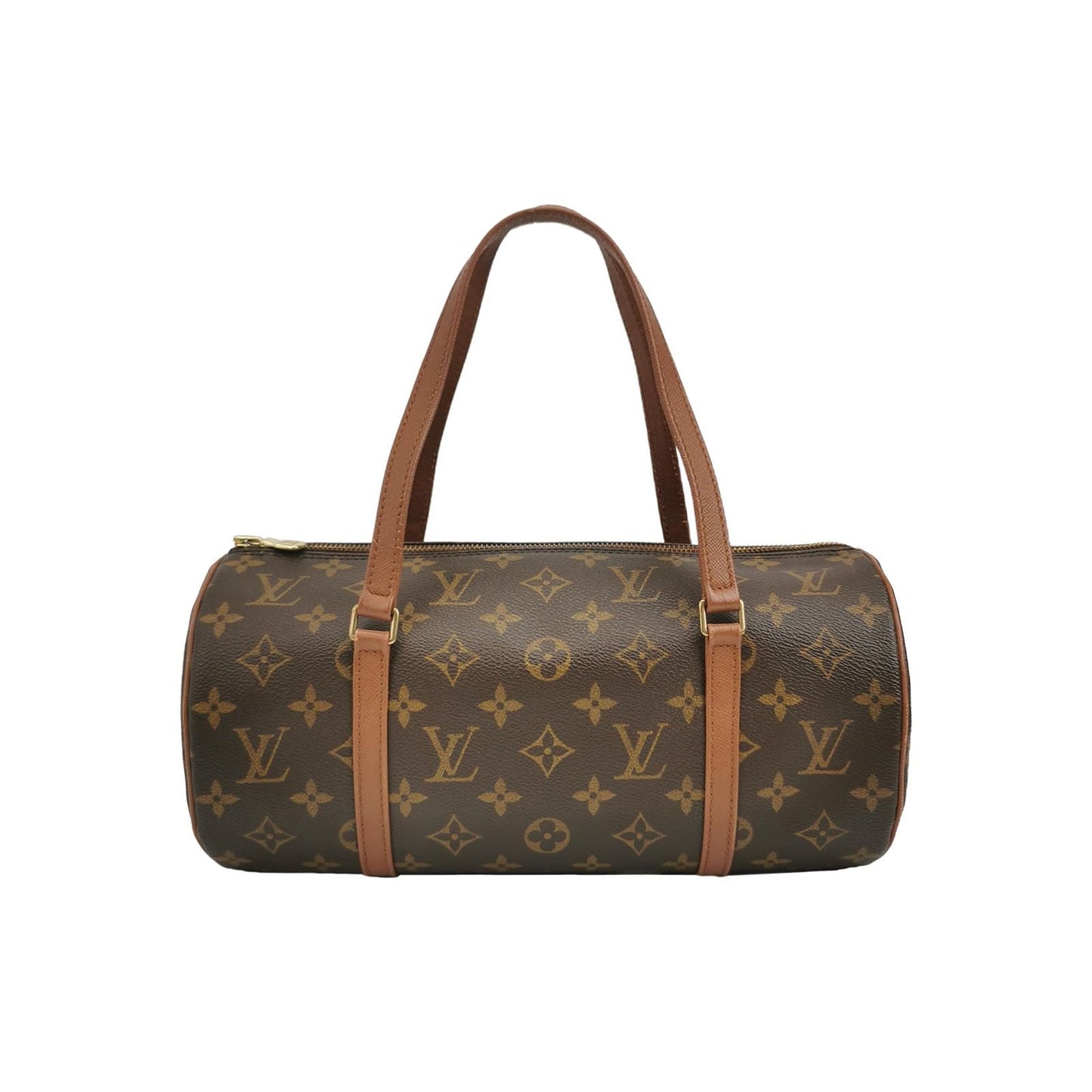Preloved GLM-Papillon Large Monogram Canvas Round Barrel Handbag 250512781189932