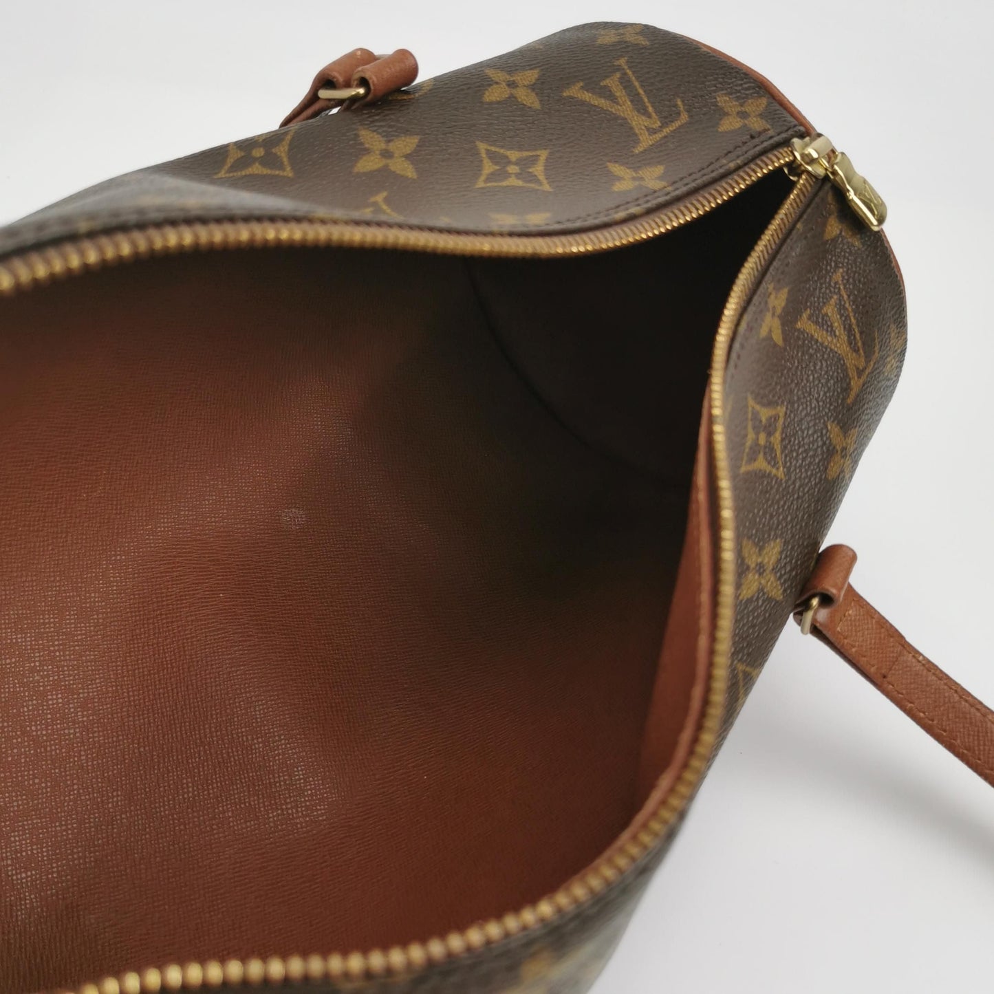 Preloved GLM-Papillon Large Monogram Canvas Round Barrel Handbag 250512781189932