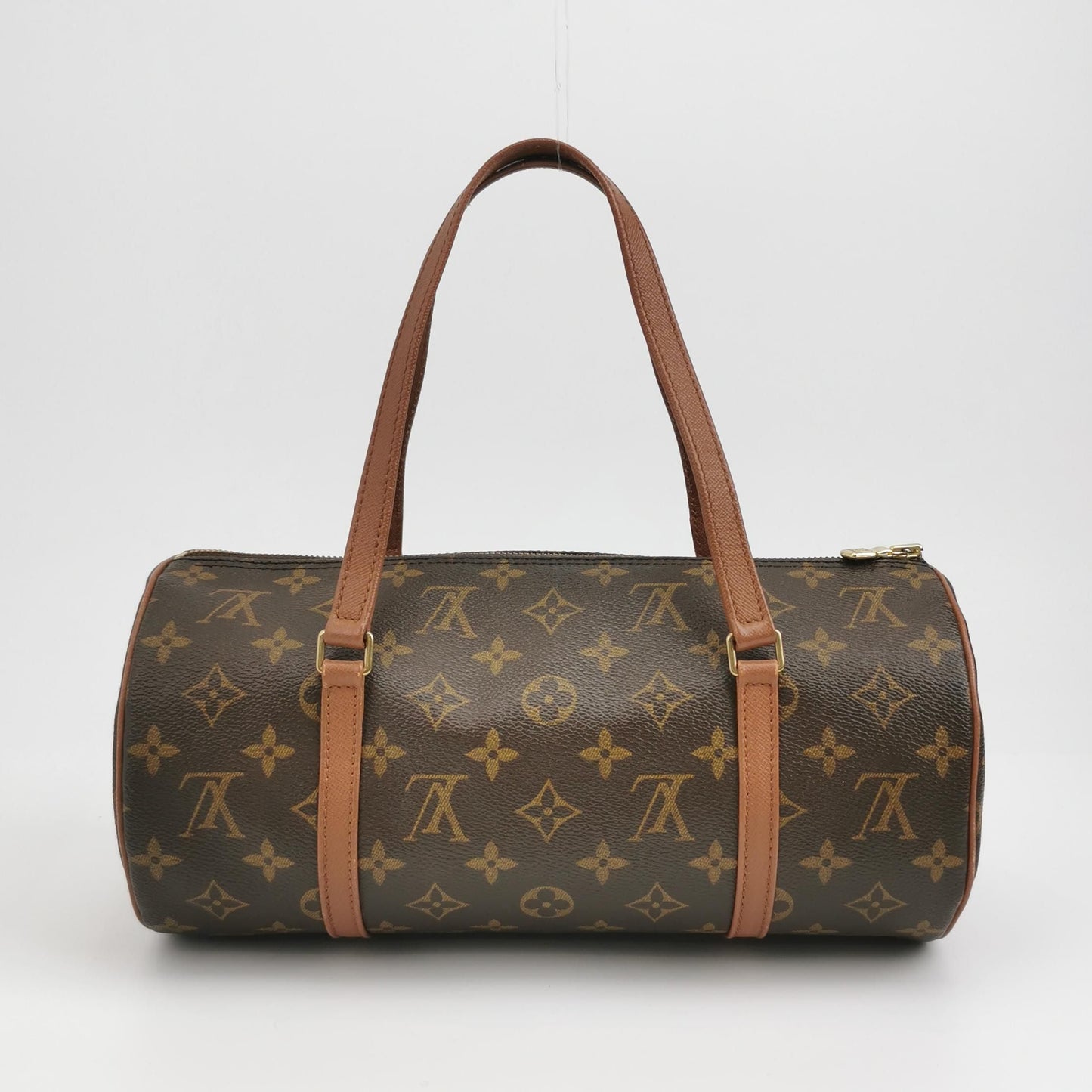Preloved GLM-Papillon Large Monogram Canvas Round Barrel Handbag 250512781189932