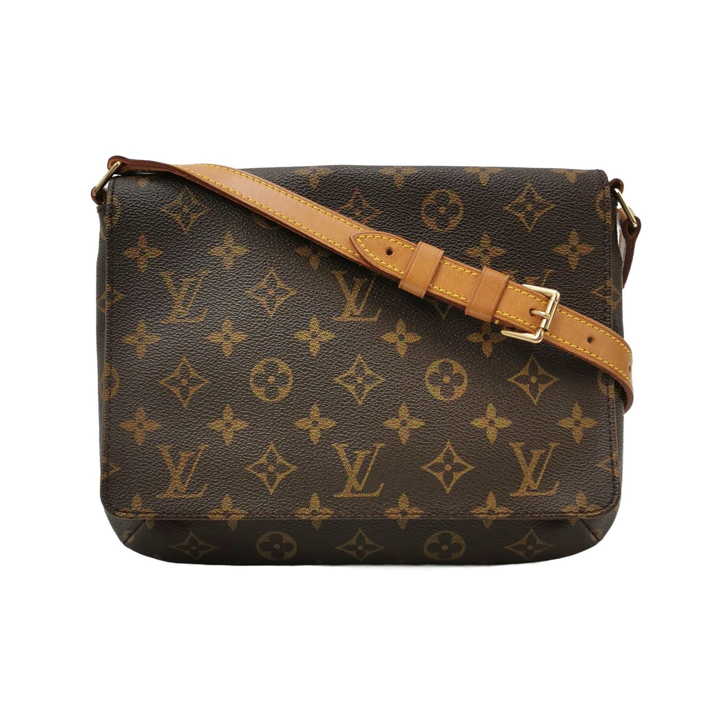 Preloved GLM-Musette Wangfei Bag Small Monogram Print Flap  Shoulder Bag 250430781172584