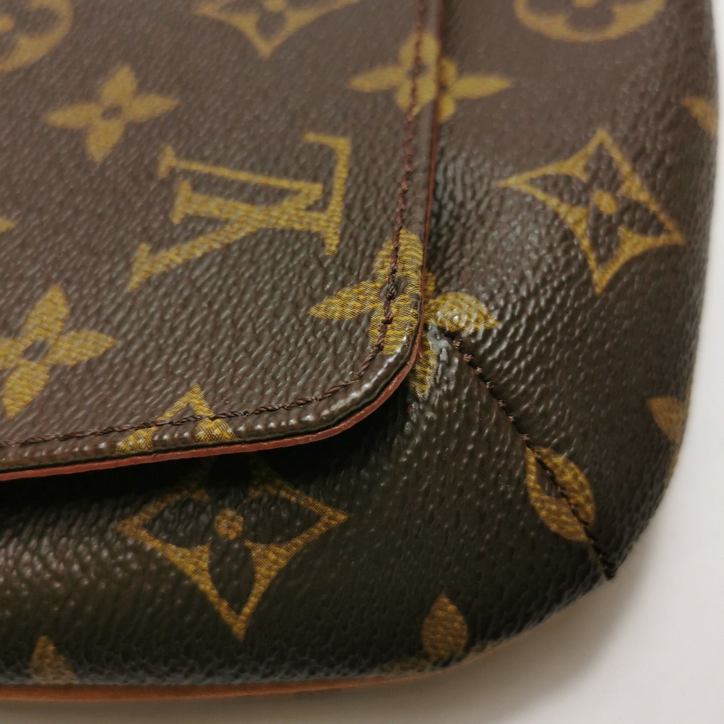 Preloved GLM-Musette Wangfei Bag Small Monogram Print Flap  Shoulder Bag 250430781172584