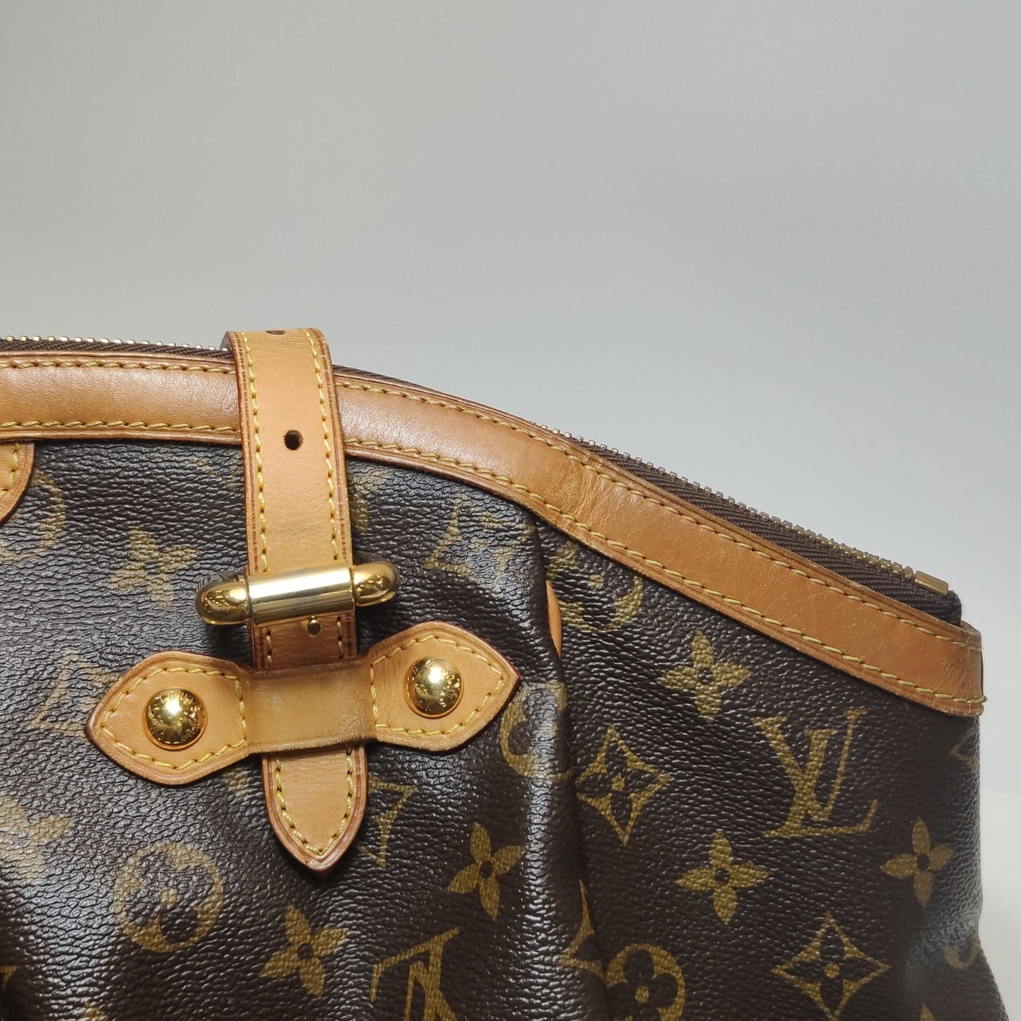 Preloved GLM-Tivoli GM Monogram Canvas Pleated Shoulder Bag 250513781190657