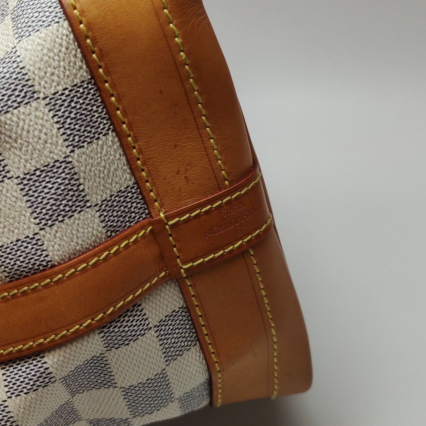 Preloved GLM-NOE Large Checkered Drawstring Shoulder Bag 250510781186475