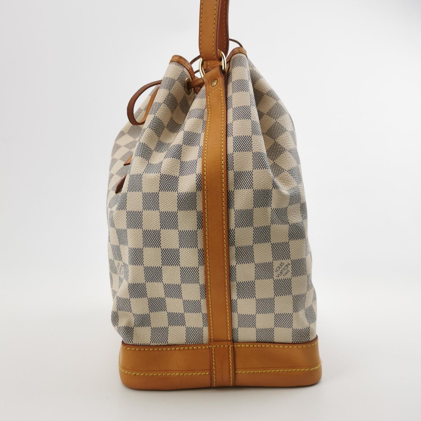 Preloved GLM-NOE Large Checkered Drawstring Shoulder Bag 250510781186475