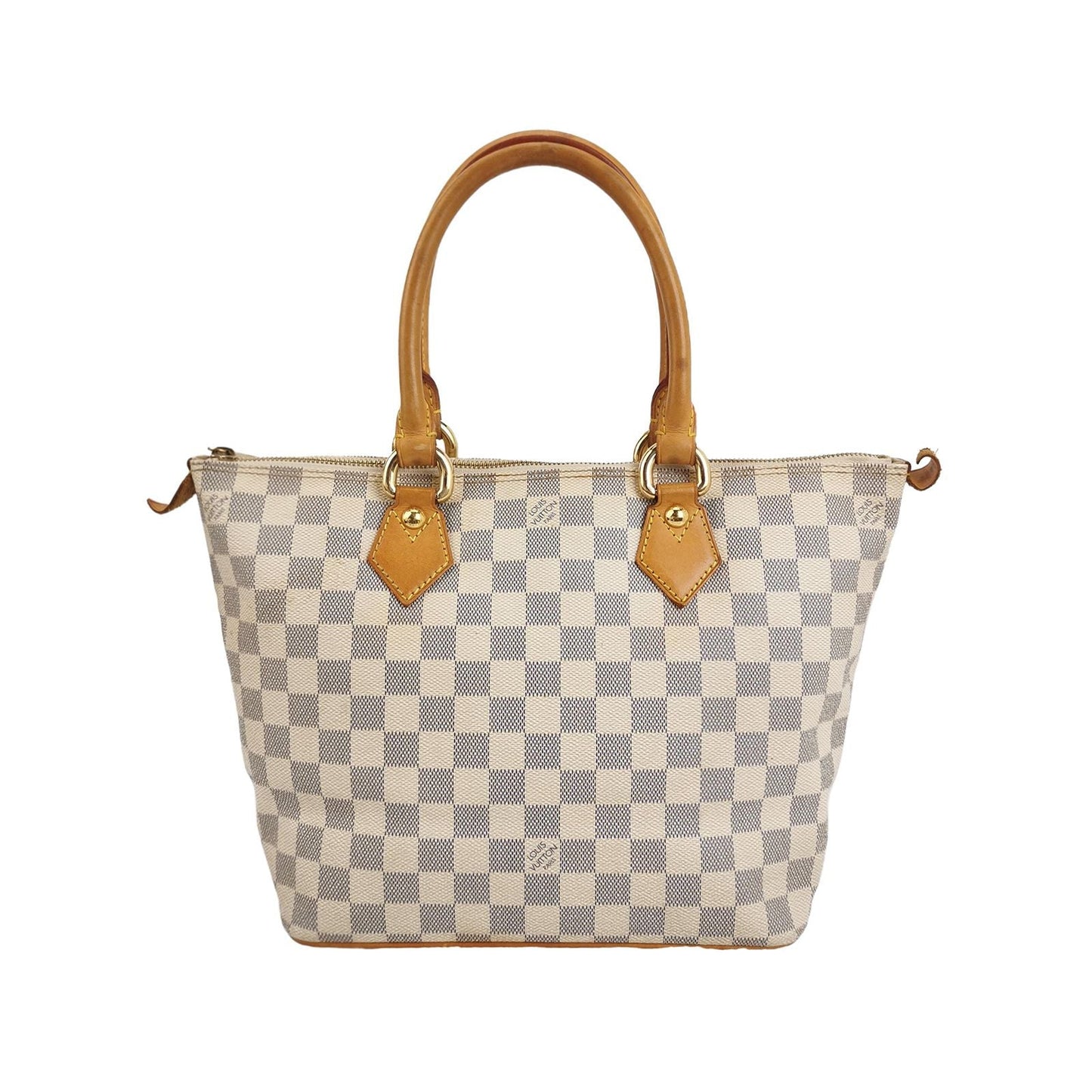 Preloved GLM-Saleya Checkered Zipper Tote Bag 250511781187176