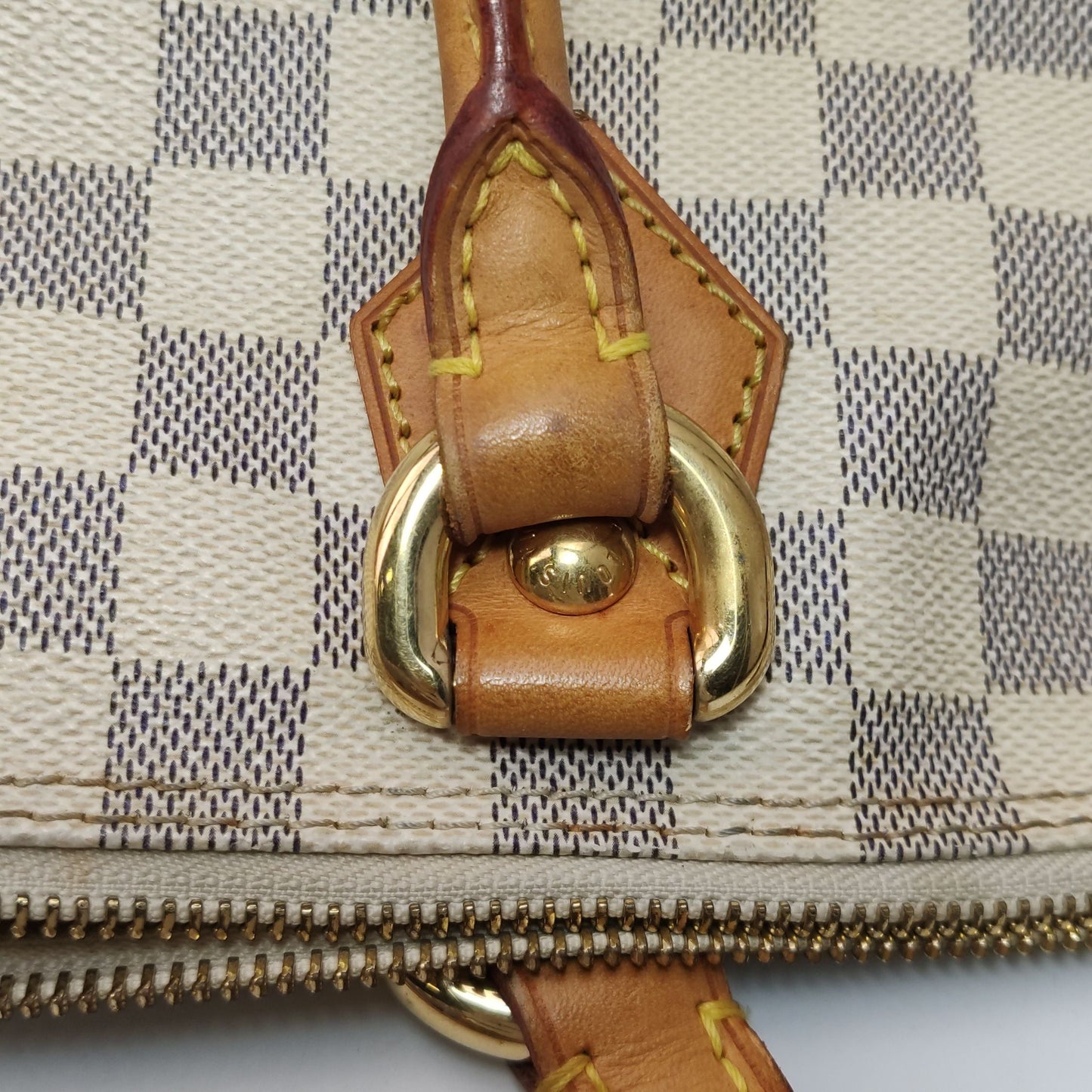 Preloved GLM-Saleya Checkered Zipper Tote Bag 250511781187176