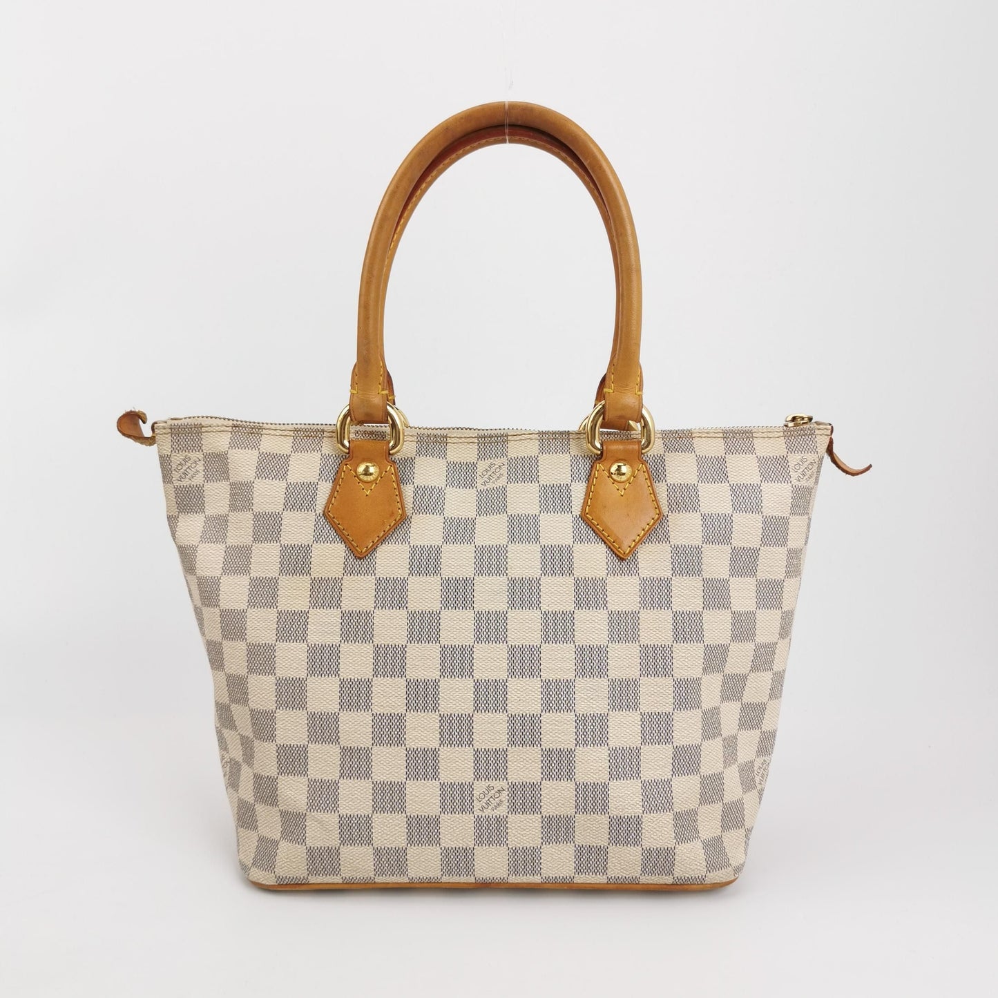 Preloved GLM-Saleya Checkered Zipper Tote Bag 250511781187176