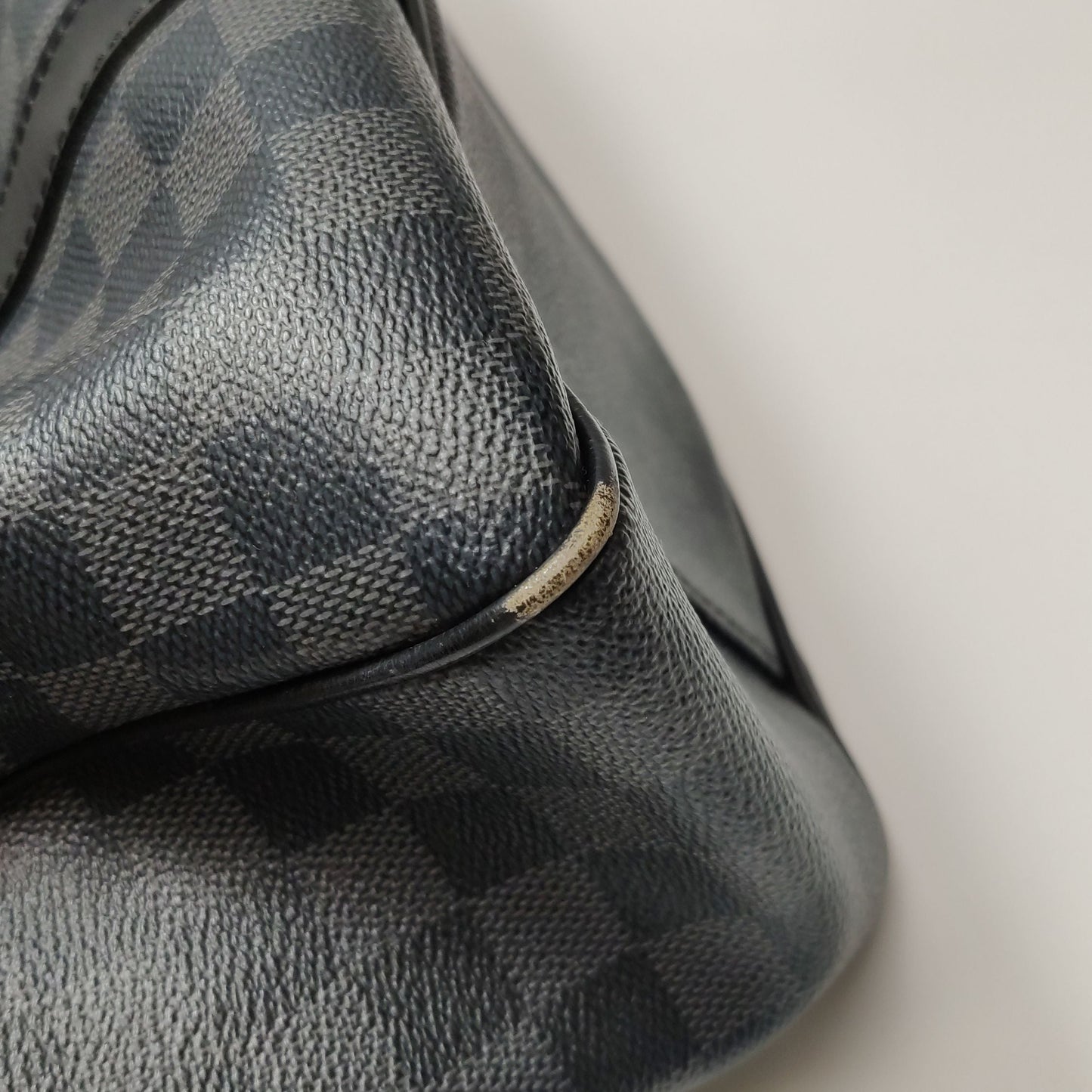 Preloved GLM-Tadao Checkered Leather Briefcase Crossbody Shoulder Bag 250511781187709