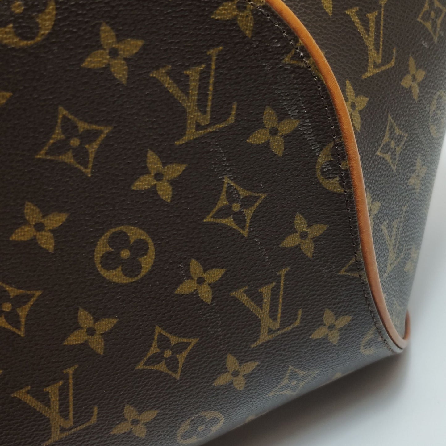 Preloved GLM-Ellipse Clam Bag Small Monogram Print Vegetable Tanned Leather  Handbag 250509781184843