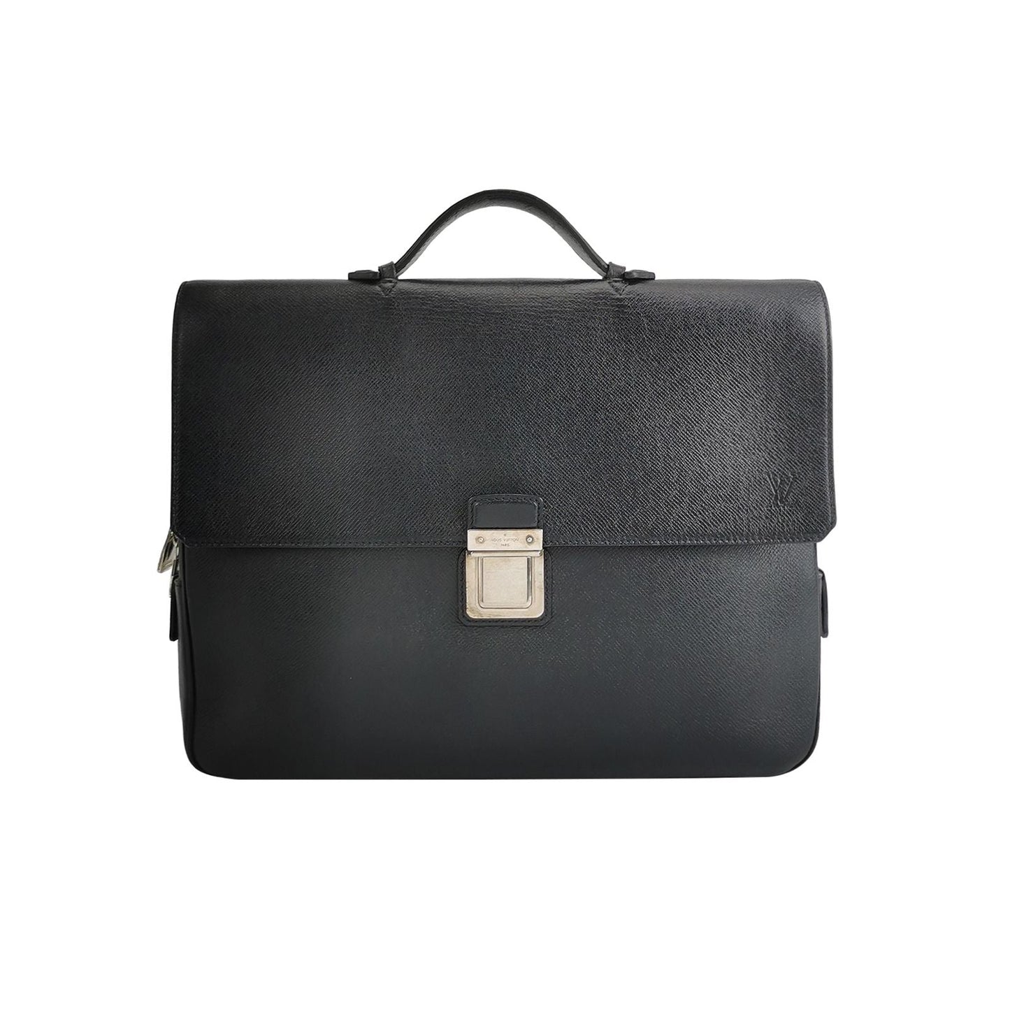 Preloved GLM-Robusto Leather Solid Metal Lock Briefcase Handbag 250508781182880