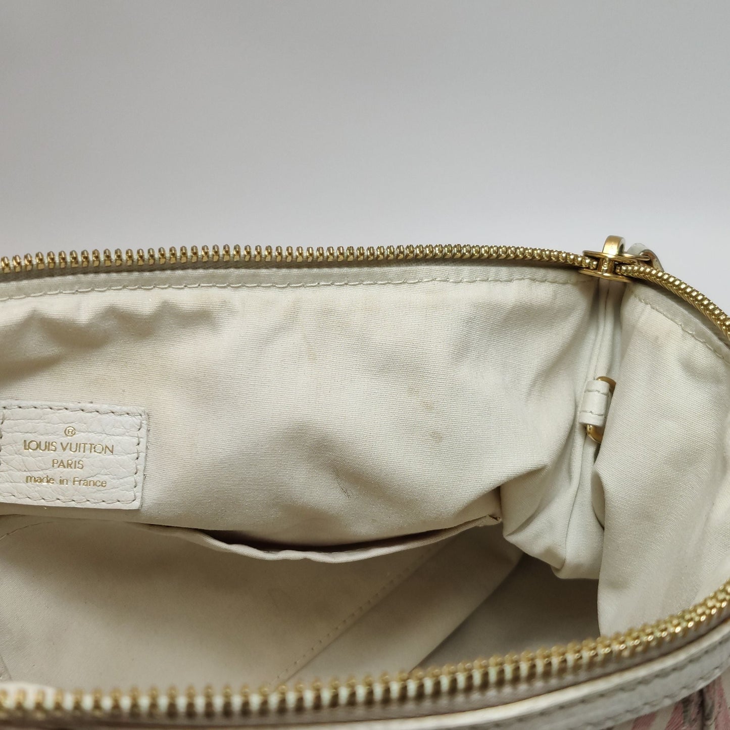 Preloved GLM-Mahina Leather and Canvas Shoulder Bag 250507781181606