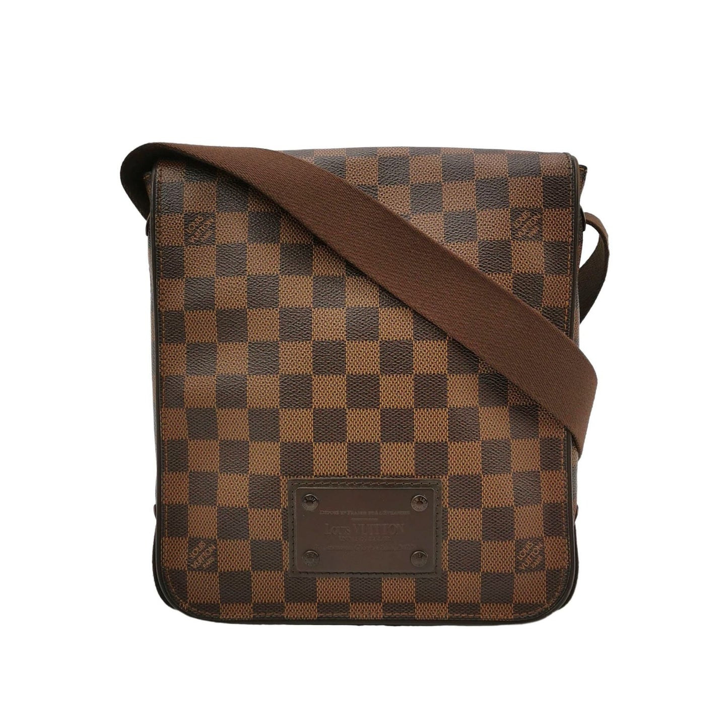 Preloved GLM-Brooklyn Leather Checkerboard Logo Shoulder Bag 250507781181436