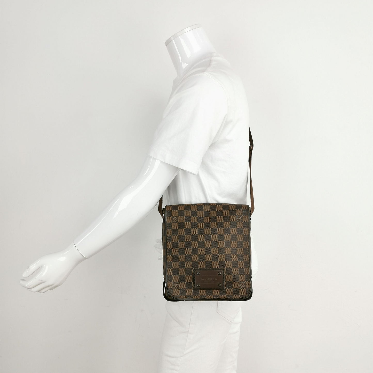 Preloved GLM-Brooklyn Leather Checkerboard Logo Shoulder Bag 250507781181436