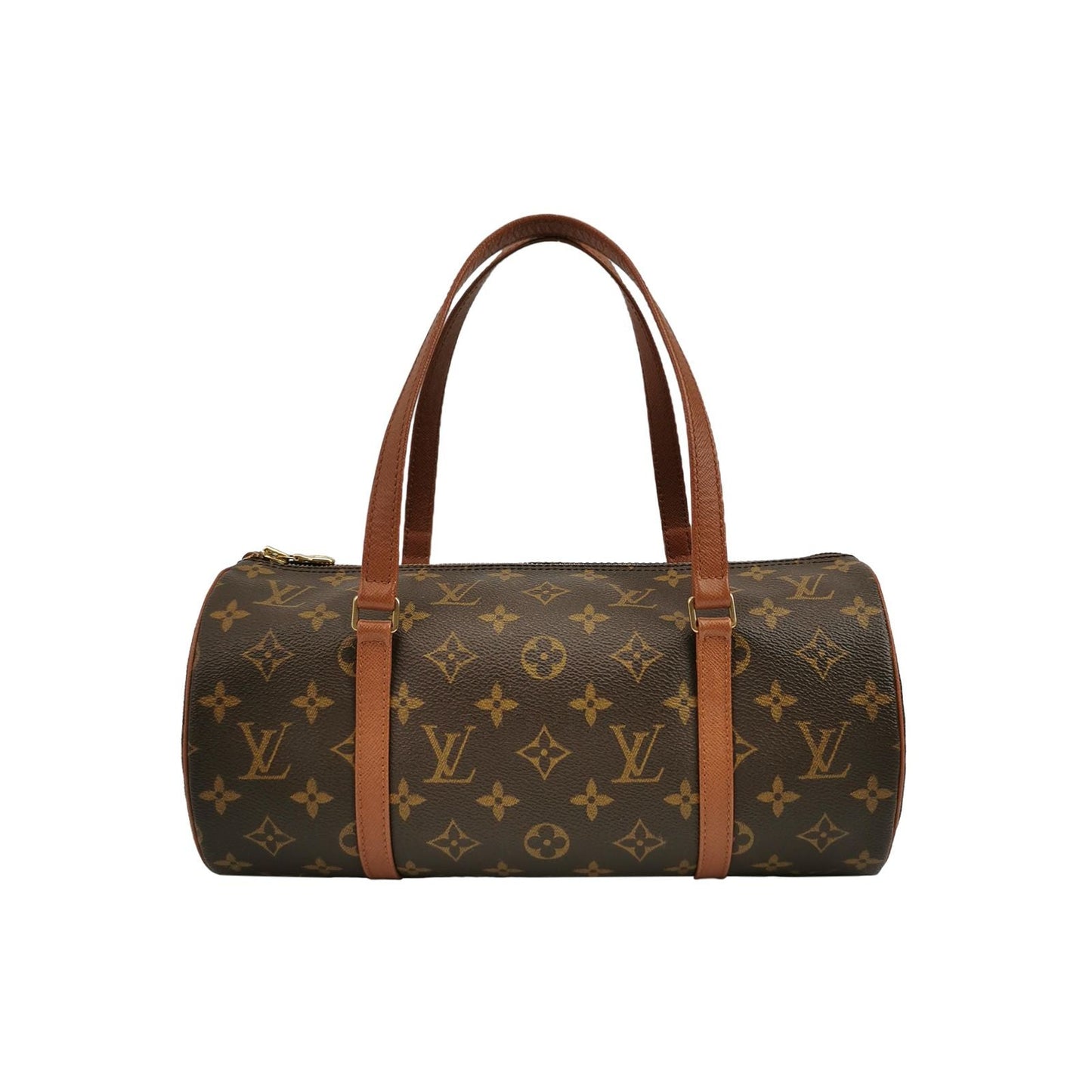 Preloved GLM-Papillon Large Monogram Print Round Barrel Bag 250505781179593