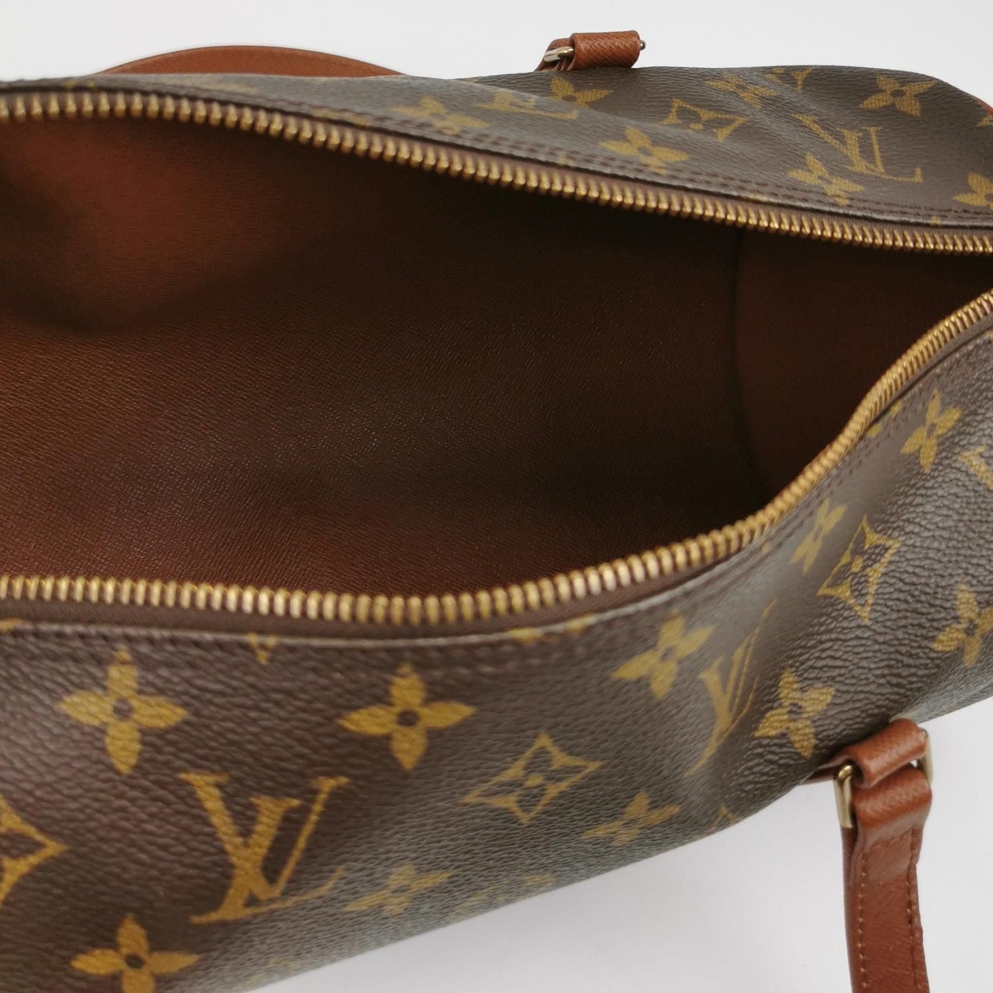 Preloved GLM-Papillon Large Monogram Print Round Barrel Bag 250505781179593