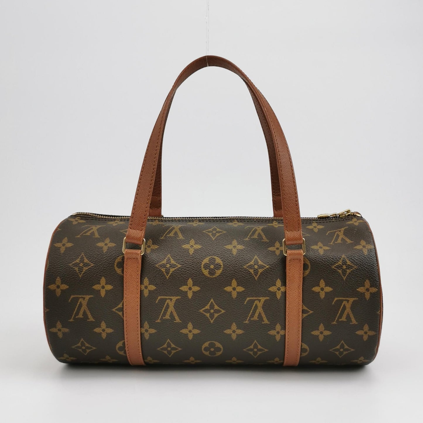 Preloved GLM-Papillon Large Monogram Print Round Barrel Bag 250505781179593