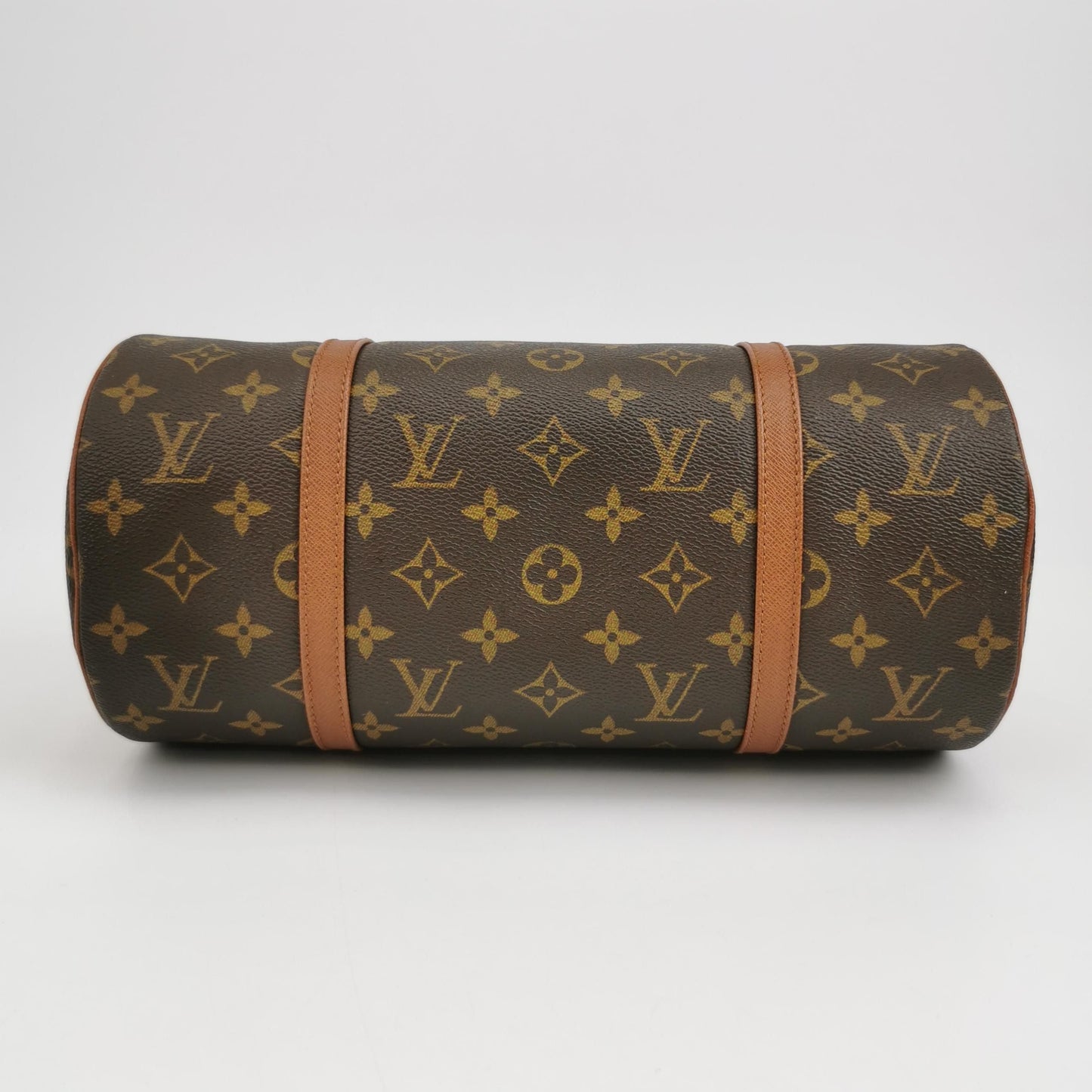 Preloved GLM-Papillon Large Monogram Print Round Barrel Bag 250505781179593