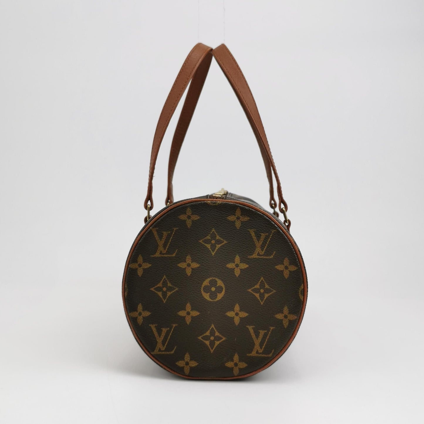 Preloved GLM-Papillon Large Monogram Print Round Barrel Bag 250505781179593