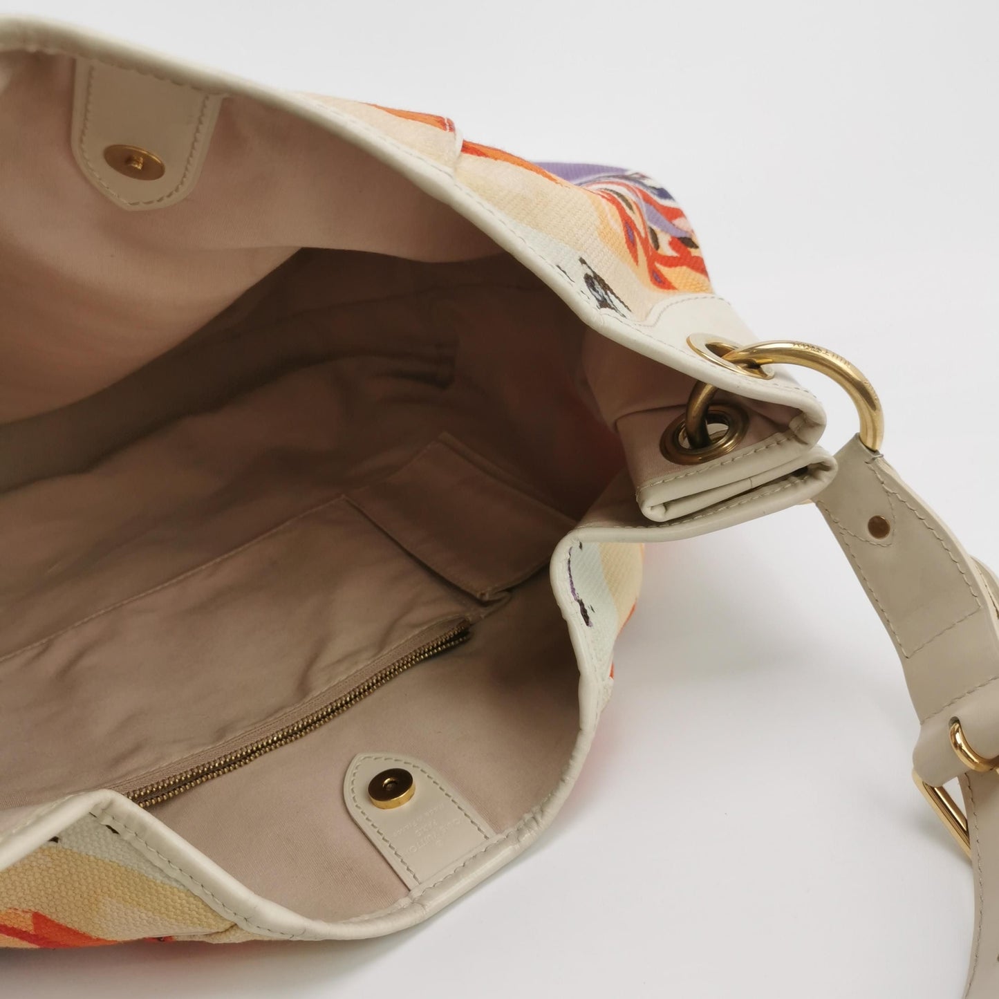 Preloved GLM-Galliera Leather and Canvas Shoulder Bag 250503781177059