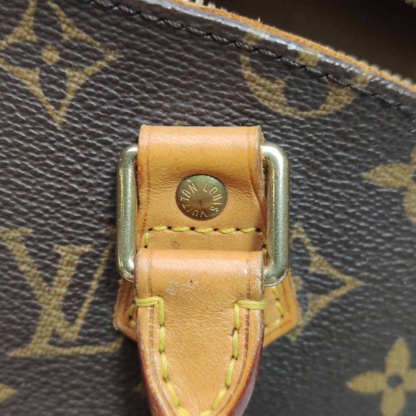 Preloved GLM-Ellipse Clam Bag Small Monogram Print Rolled Edge Handbag 250430781172265