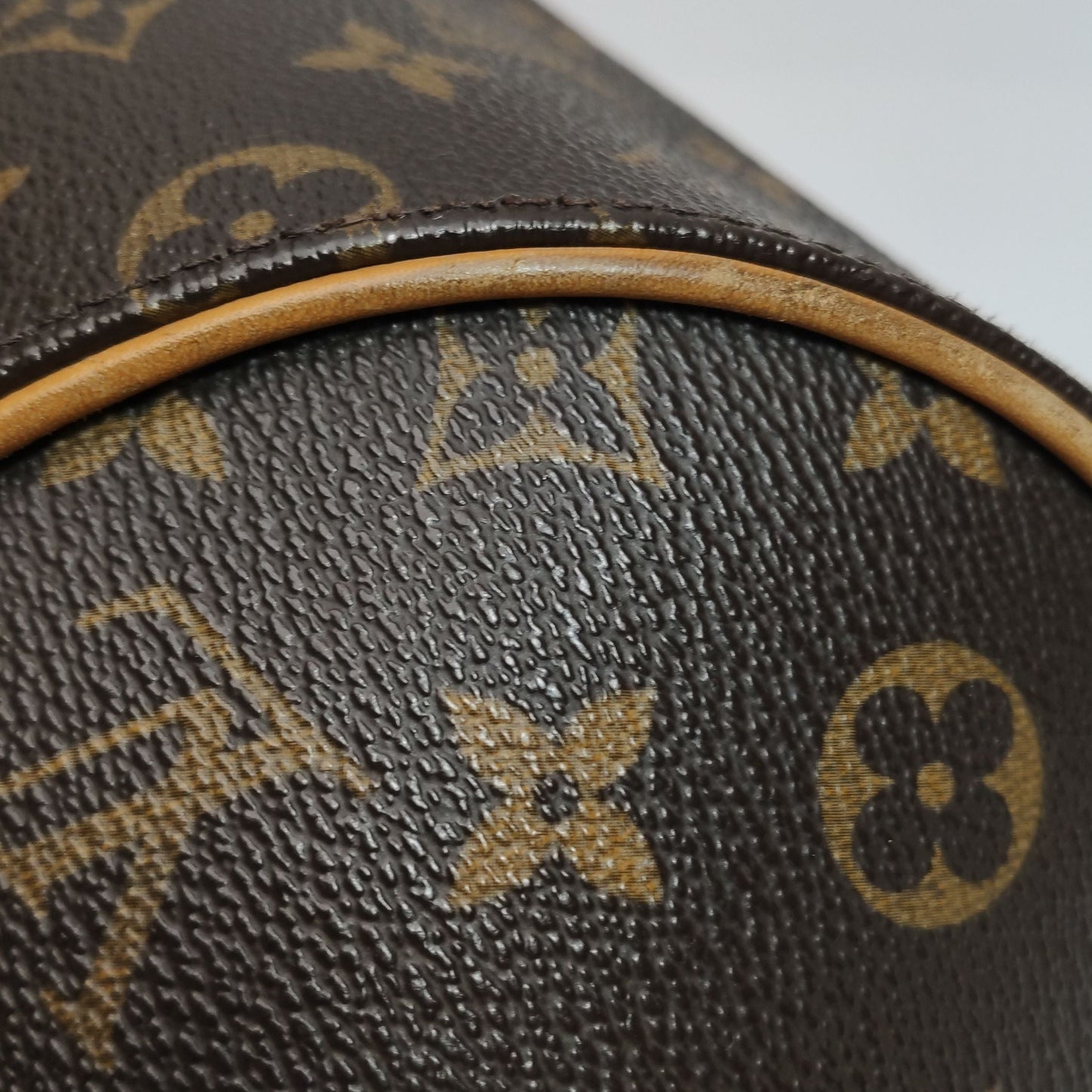 Preloved GLM-Ellipse Clam Bag Small Monogram Print Rolled Edge Handbag 250430781172265
