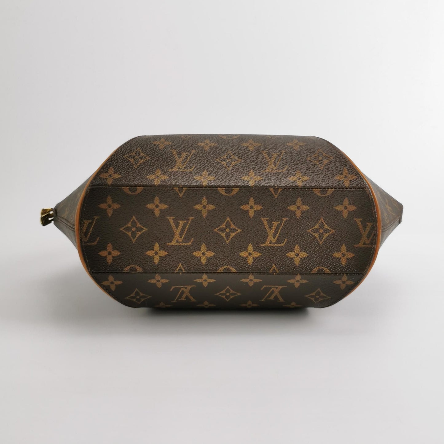 Preloved GLM-Ellipse Clam Bag Small Monogram Print Rolled Edge Handbag 250430781172265