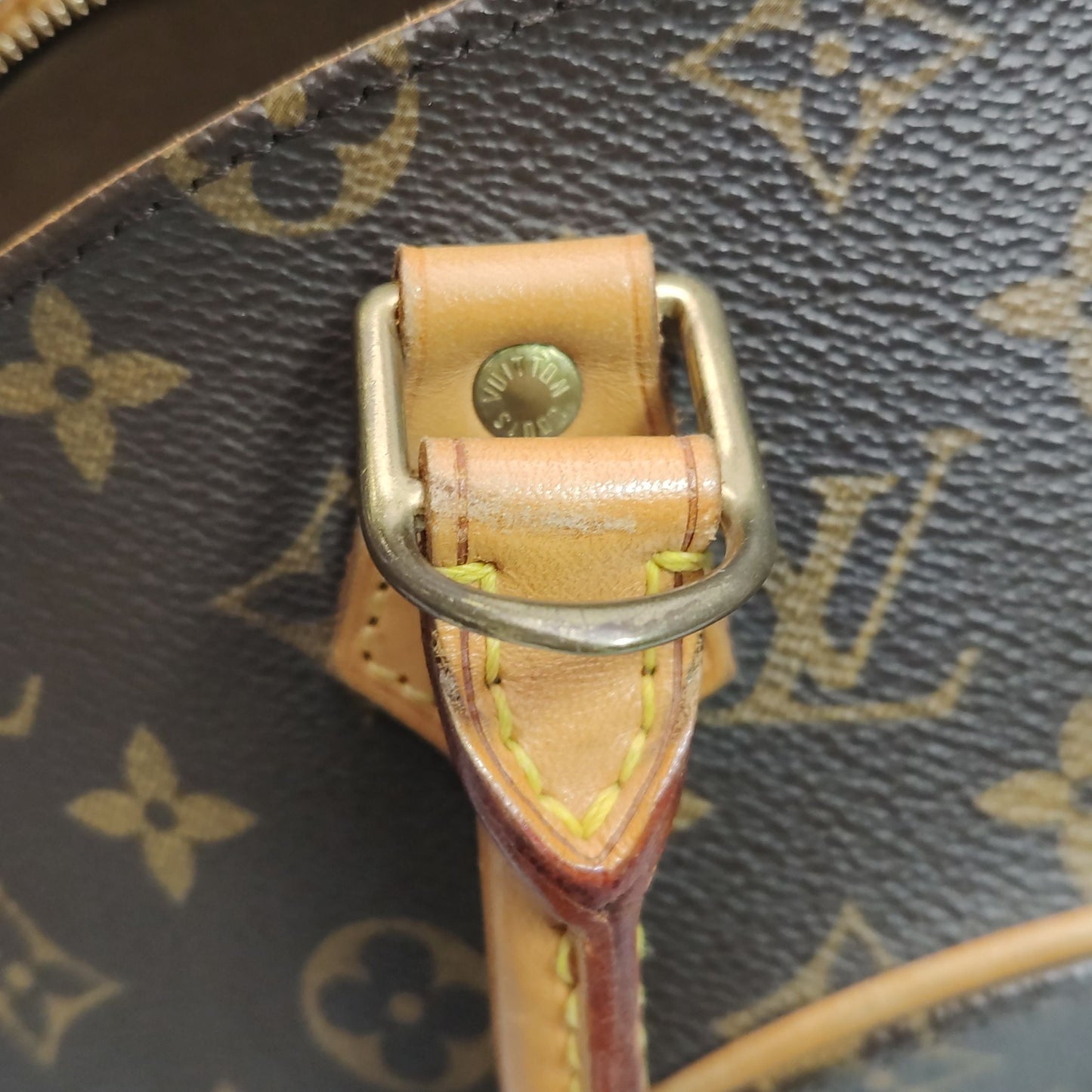 Preloved GLM-Ellipse Clam Bag Small Monogram Print Rolled Edge Handbag 250430781172265