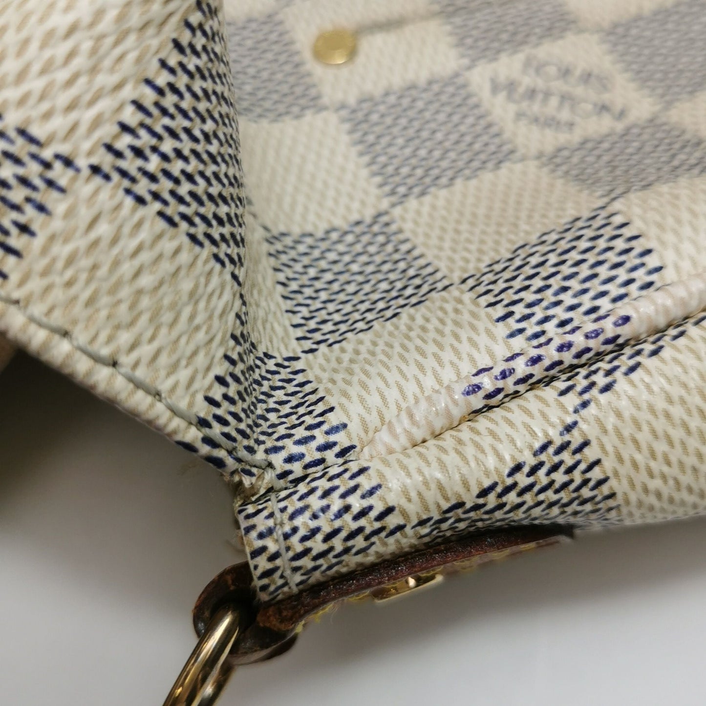 Preloved GLM-Favorite MM Damier Ebene Canvas Shoulder Bag 250429781170961
