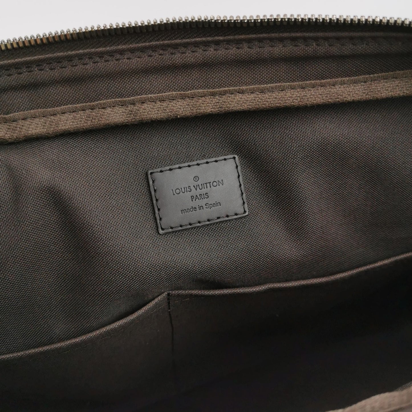 Preloved GLM-Porte-Documents Voyage Leather Checkerboard Handbag 250429781170860