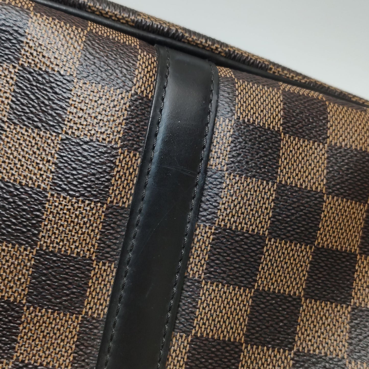 Preloved GLM-Porte-Documents Voyage Leather Checkerboard Handbag 250429781170860
