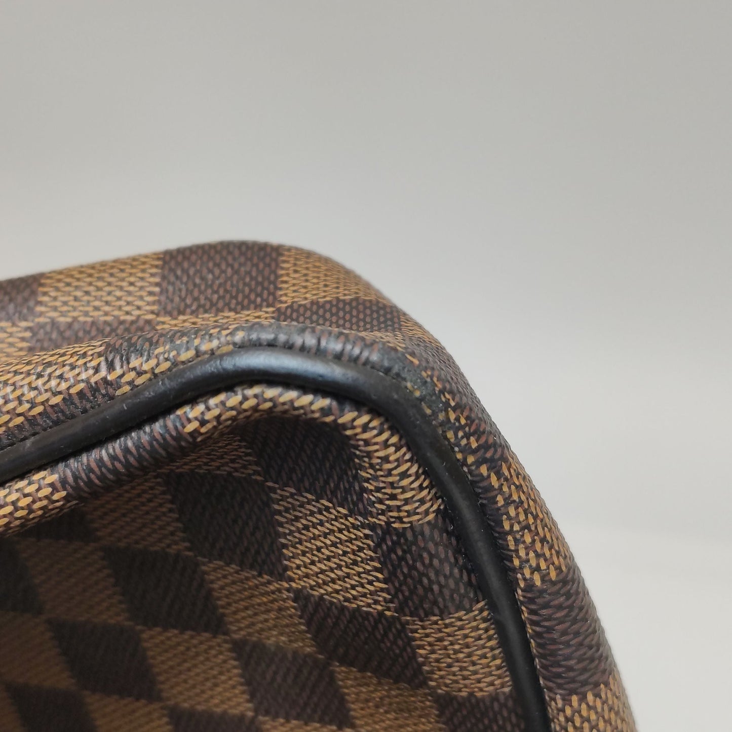 Preloved GLM-Porte-Documents Voyage Leather Checkerboard Handbag 250429781170860