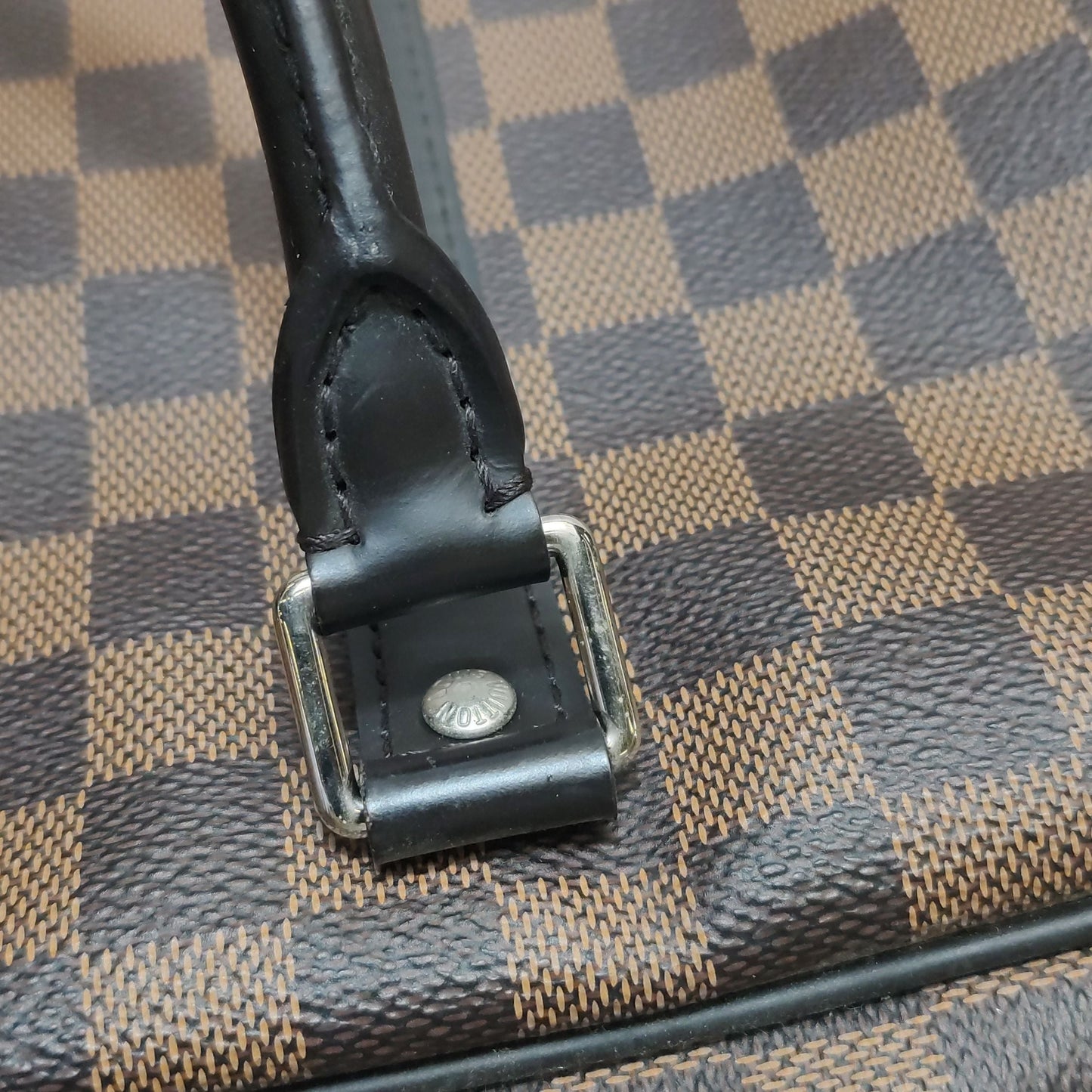 Preloved GLM-Porte-Documents Voyage Leather Checkerboard Handbag 250429781170860