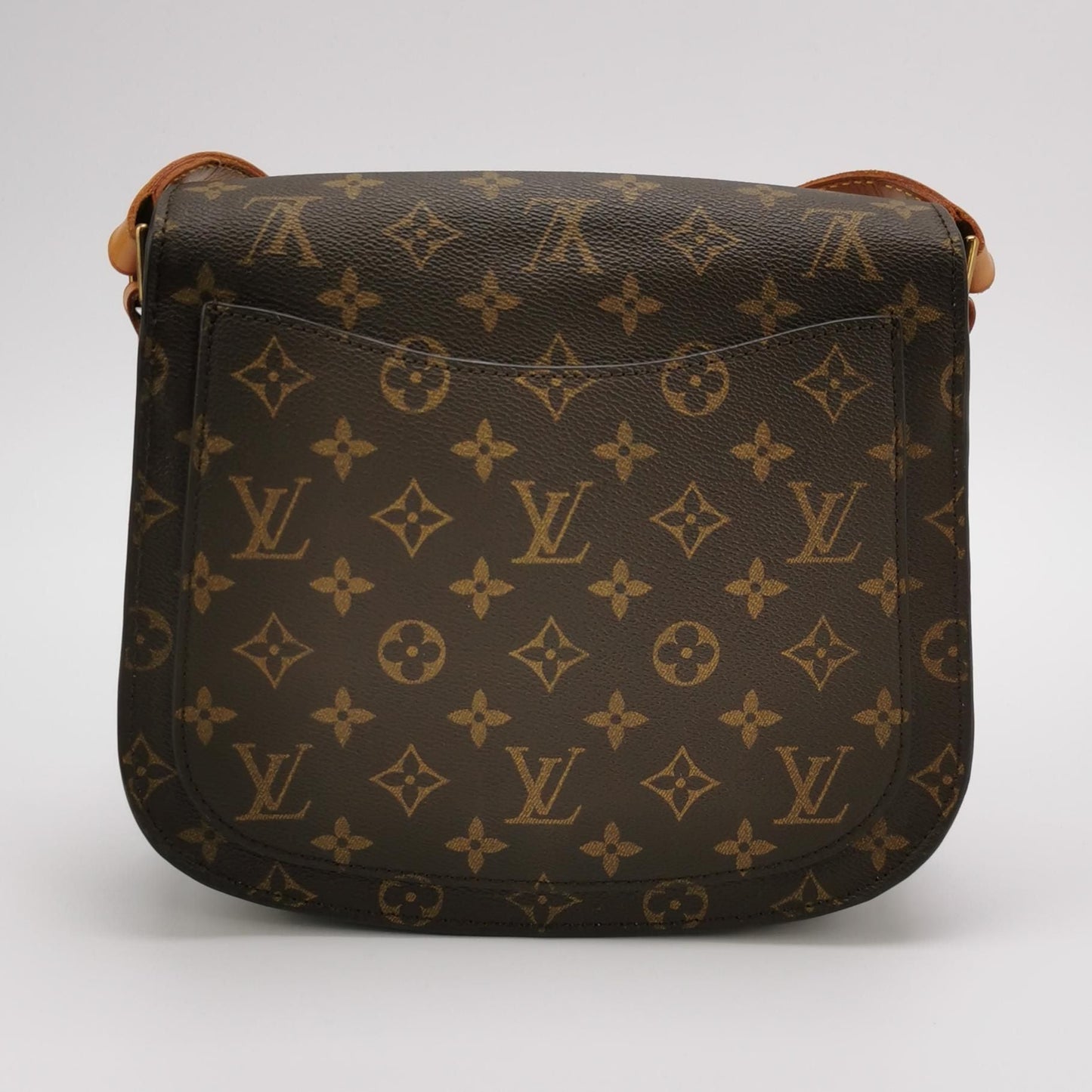 Preloved GLM-Saint Cloud Large Monogram Print Shield Buckle Shoulder Bag 250430781173348
