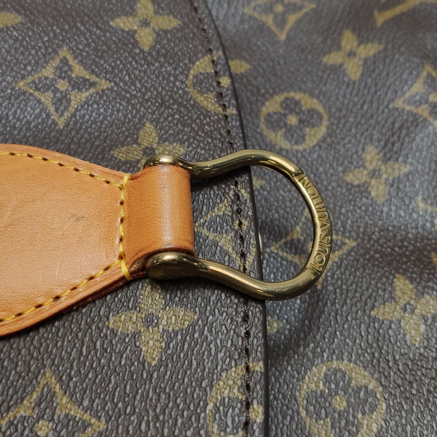 Preloved GLM-Saint Cloud Large Monogram Print Shield Buckle Shoulder Bag 250430781173348