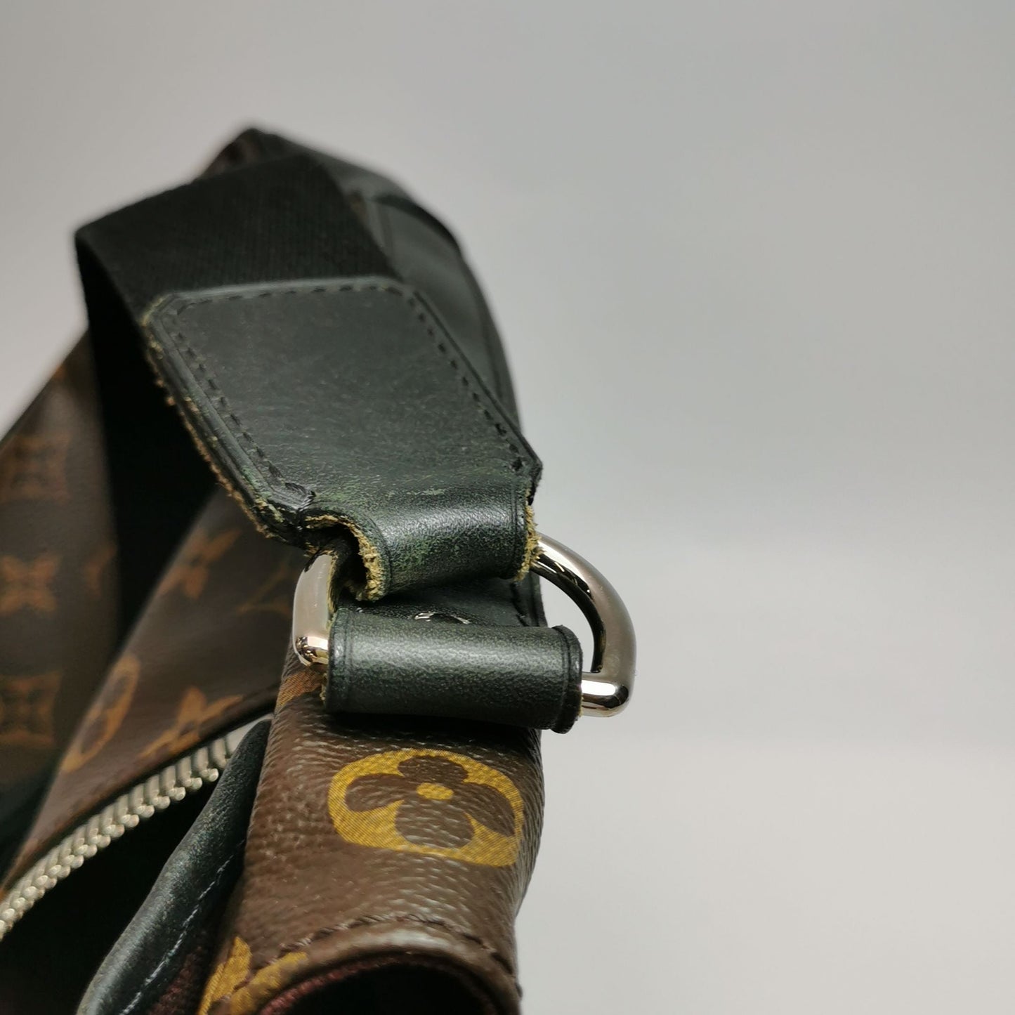 Preloved GLM-Macassar Leather Monogram Flap Shoulder Bag Crossbody Bag 250430781172828