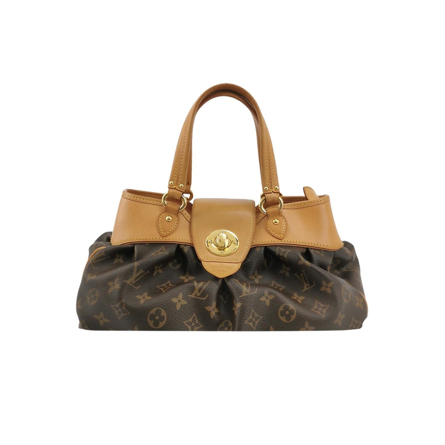 Preloved GLM-Boetie Monogram Print Pleated Satchel Handbag 250429781170841