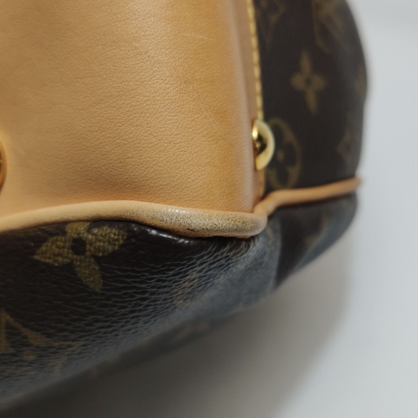 Preloved GLM-Boetie Monogram Print Pleated Satchel Handbag 250429781170841