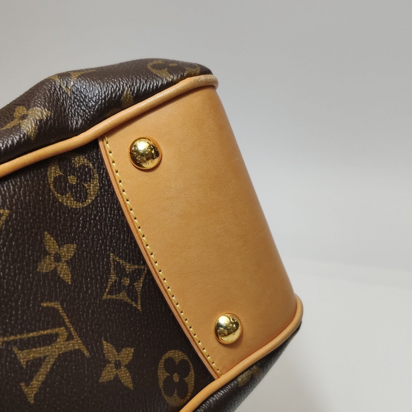 Preloved GLM-Boetie Monogram Print Pleated Satchel Handbag 250429781170841