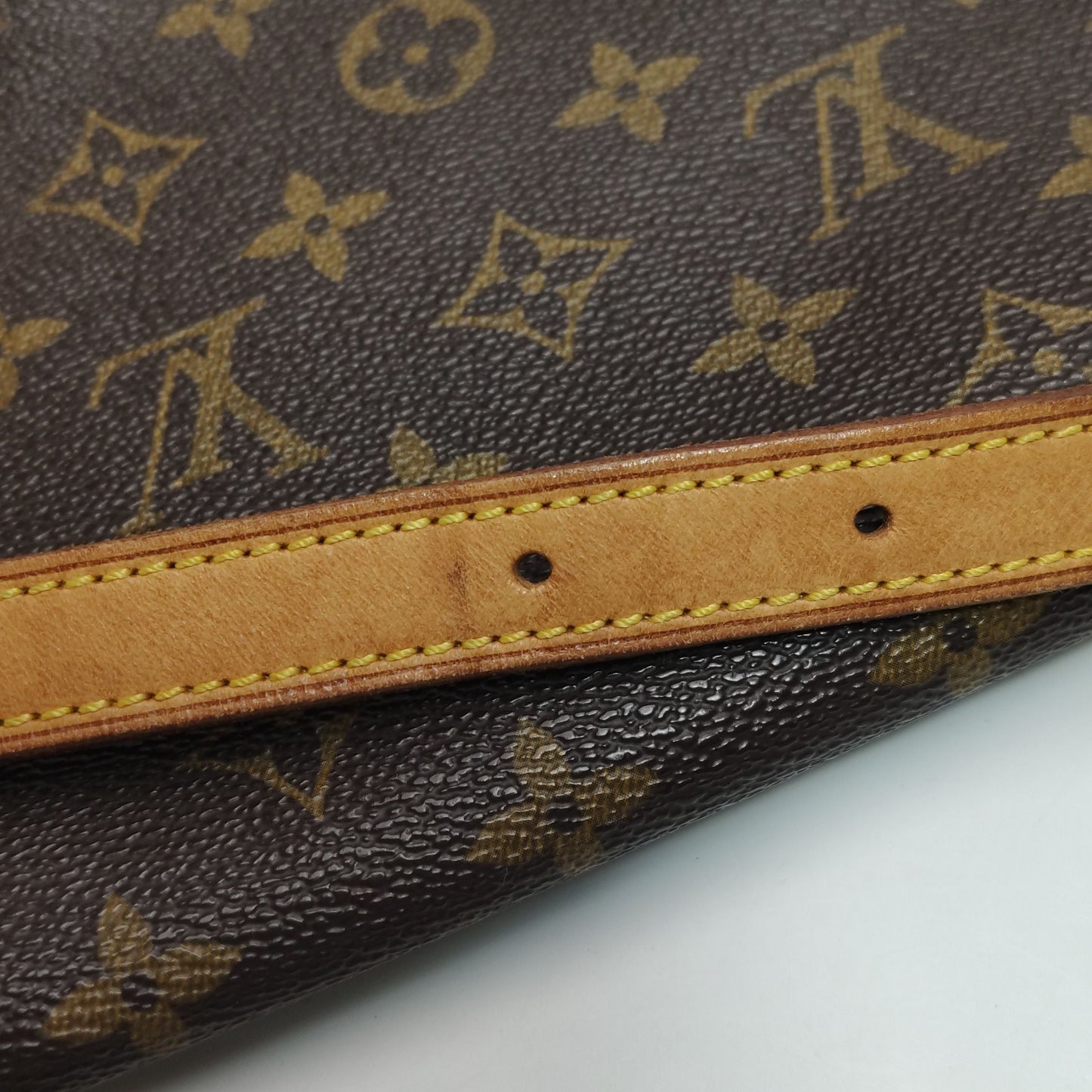Preloved GLM-Musette Bag Monogram Print Flap Shoulder Bag 250429781170534