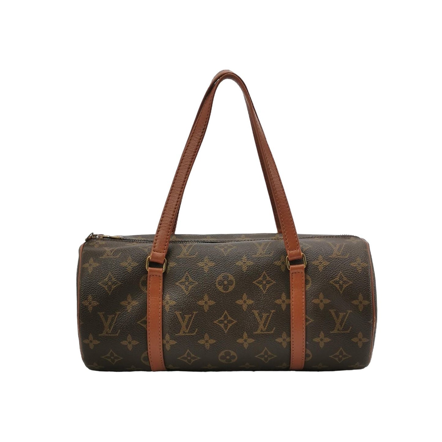 Preloved GLM-Papillon Large Lambskin Monogram Print  Cylinder Handbag 250429781170530