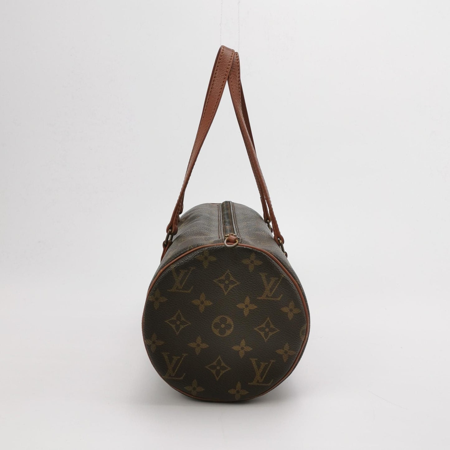 Preloved GLM-Papillon Large Lambskin Monogram Print  Cylinder Handbag 250429781170530