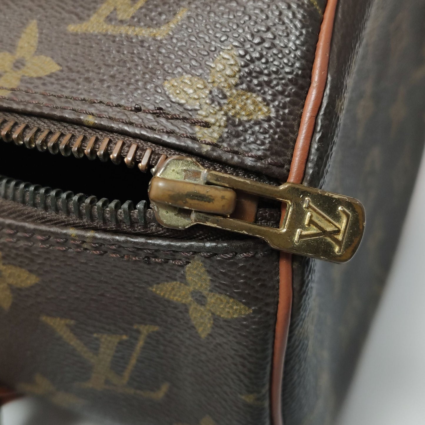Preloved GLM-Papillon Large Lambskin Monogram Print  Cylinder Handbag 250429781170530