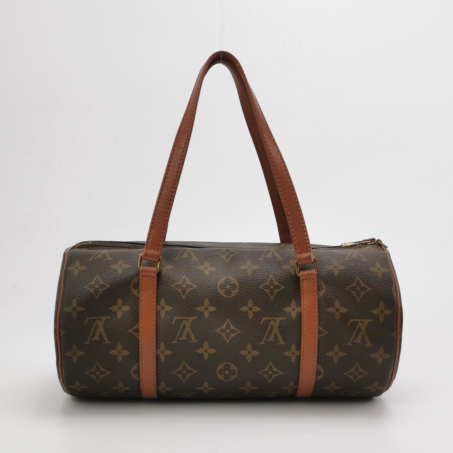 Preloved GLM-Papillon Large Lambskin Monogram Print  Cylinder Handbag 250429781170530