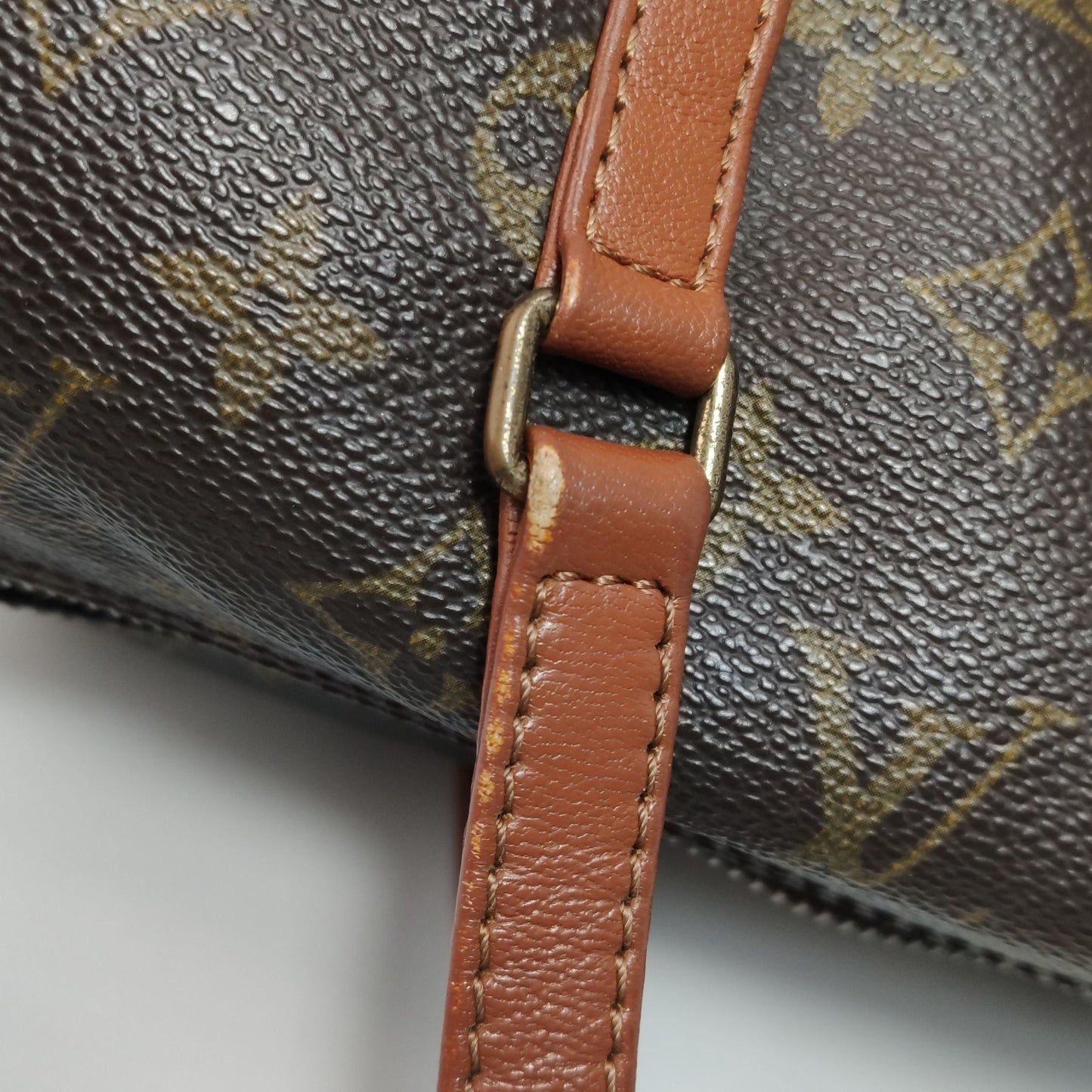 Preloved GLM-Papillon Large Lambskin Monogram Print  Cylinder Handbag 250429781170530