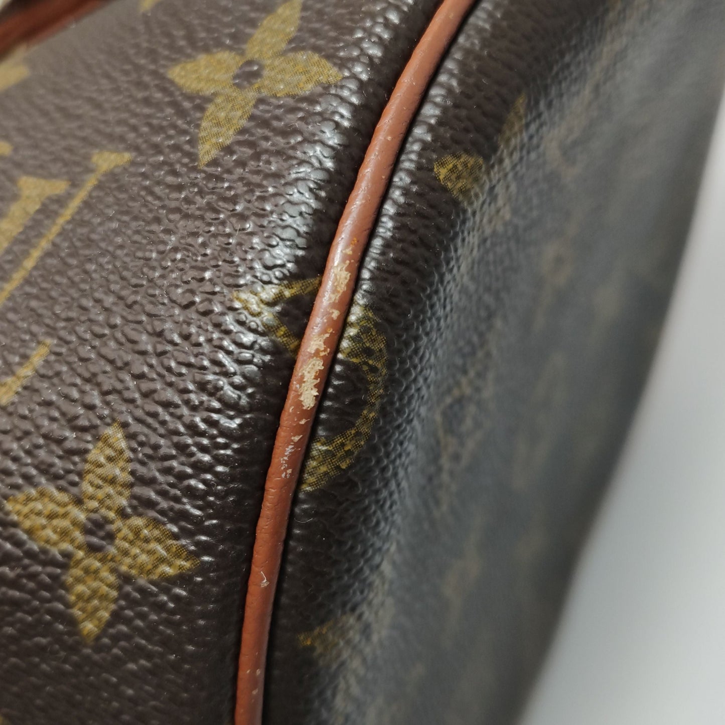 Preloved GLM-Papillon Large Lambskin Monogram Print  Cylinder Handbag 250429781170530