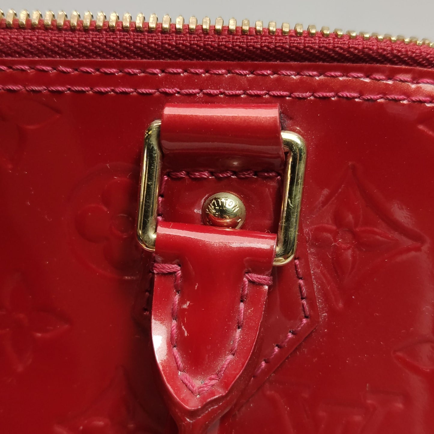 Preloved GLM-Alma Large Patent Monogram Shell Handbag 047852900974